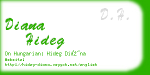 diana hideg business card